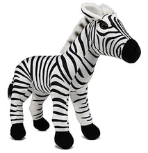 Load image into Gallery viewer, Zebra Stuffed Animal,Lifelike Plush Toy,11 Inches
