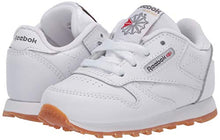 Load image into Gallery viewer, Reebok Boy's Classic Leather Footwear, White/Gum/INT, 3.5
