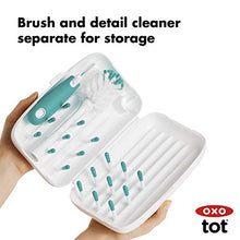 Load image into Gallery viewer, OXO Tot Travel Size Drying Rack with Bottle Brush- Teal