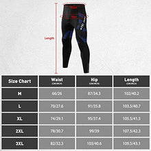 Load image into Gallery viewer, FEIXIANG Cycling Pants for Men, 3D Padded Long Bike Compression Tights MTB Legging Trousers Road Bicycle Mountain Riding Wear (Fleece Blue, Medium)