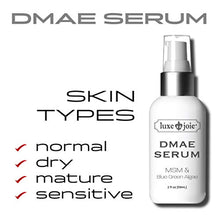 Load image into Gallery viewer, DMAE MSM Facial Serum 2 oz Lifts Tightens Plumps Firms For Dry Skin Reduce Wrinkles Lines Sagging Anti-Aging