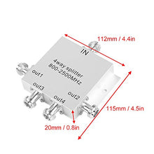 Load image into Gallery viewer, Bewinner 4-Way Power Splitter 800-2500MHz N Type Mobile Cell Phone Power Splitter Signal Repeater Amp Power Divider Connect with 4 Indoor Antennas, Low Noise & High Performance