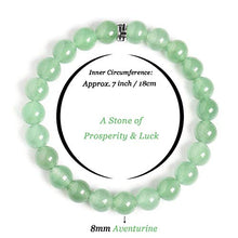 Load image into Gallery viewer, BONNY BOXX Natural Healing Gemstone Bracelet, 8mm Semi Precious Stone Bracelet for Men Women, Stress Relief Crystal Jewelry
