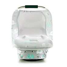 Load image into Gallery viewer, Stretchy Baby Car Seat Covers for Boys Girls, Infant Car Canopy Spring Autumn Winter,Snug Warm Breathable Windproof, Adjustable Peep Window,Universal Fit,Baby Elephant