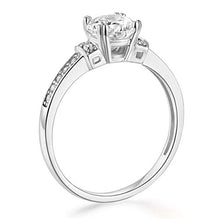 Load image into Gallery viewer, 14k REAL White Gold SOLID Wedding Engagement Ring - Size 9