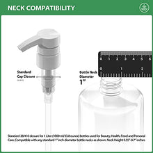 Load image into Gallery viewer, Bar5F Universal Pumps for Shampoo, Conditioner, Gel, Body Wash, etc, For 1 Liter/33.8 Ounce/1000ml Bottles, set of 2, Black & White