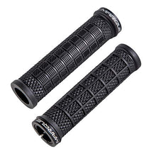 Load image into Gallery viewer, MARQUE Grapple Mountain Bike Handlebar Grips – Single Lock-On Ring MTB and BMX Bicycle Handle Bar with Non-Slip Grip (Phantom Black)