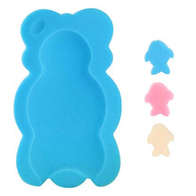 Load image into Gallery viewer, KECUCO Baby Bath Cushion Infant Bath Sponge Bath Mat, Baby Bath Pad Bath Sponge for Toddler Infant Newborn (Blue-Style4)
