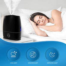 Load image into Gallery viewer, Everlasting Comfort Humidifiers for Bedroom (6L) - Humidifier with Essential Oil Tray (Black)