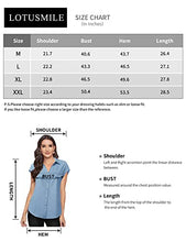 Load image into Gallery viewer, Lotusmile Blouses & Button-Down Shirts, Collared Shirts for Women Short Sleeve Cute Chiffon Summer Button Up Business Top Fashion 2022 Spring Relaxed Fit Classy Formal Professional Dressy Blouse