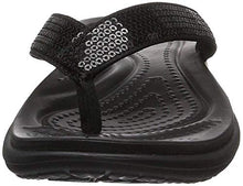 Load image into Gallery viewer, crocs Women's Capri V Sequin W Flip Flop, Black, 9 M US