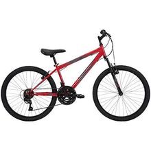 Load image into Gallery viewer, Huffy Hardtail Mountain Bike, Stone Mountain 24-26 inch 21-Speed, Lightweight, Gloss Red (74808)