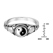 Load image into Gallery viewer, Timeless Yin and Yang Cobra Symbol .925 Sterling Silver Ring (4)