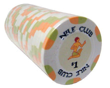 Load image into Gallery viewer, 25 $1 Nile Club 10 Gram Ceramic Casino Quality Poker Chips