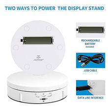 Load image into Gallery viewer, JAYEGT Motorized Rotating Display Stand, 5.74inch /22LB Load, 360 Degree Electronic Turntable Display Stand for Photography Products Shows, Jewelry, Watch, 3D Models, Cake, White