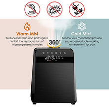 Load image into Gallery viewer, 6L Warm and Cool Mist Humidifiers Large Room Baby Bedroom, Customized Humidity Vaporizer Quiet Air Humidifier with LED Touch Display and Remote, Essential Oil for Wholehouse