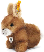 Load image into Gallery viewer, Steiff Hoppel Rabbit Stuffed Animal with Soft Woven Fur - Premium Plush Toy or Gift for Ages 3 and Up, Brown
