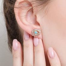 Load image into Gallery viewer, Obidos Evil Eye Earrings S925 Sterling Silver Post Earrings Lucky Jewelry for Girls and Women Faith Protection Earrings