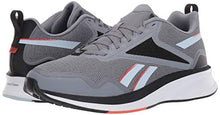Load image into Gallery viewer, Reebok Men's Unisex FUSIUM Run LITE Shoe, Cold Grey/Glass Blue/Vivid Orange, 7.5