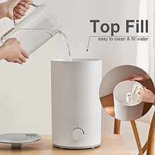 Load image into Gallery viewer, Frontsea Humidifiers for Bedroom KidsBaby living room Plants,Top Fill 4.2L Cool Mist Humidifier for HomeLarge roomwhole house, Ultrasonic Humidifier Included Essential Oils, White