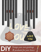 Load image into Gallery viewer, 36” Large Wind Chimes for Outside, ONUEMP Wooden Deep Tone Memorial Wind Chimes for Loss of Loved One Prime , Smpathy / Bereavement / Birthday Gift Windchimes in Memory of a Loved One Mother Father