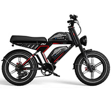Load image into Gallery viewer, ZM Electric Bike with 750W Motor,20" x 4" Fat Tires Electric Bicycle for Adults with 48V 33.5Ah/20Ah Removable Battery 28 MPH 7 Speed System, Dual Suspension, Dual Hydraulic Brakes