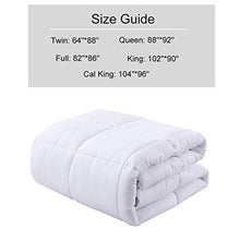 Load image into Gallery viewer, WhatsBedding Down Alternative Quilted Comforter - All Season White Lightweight Duvet Insert or Stand-Alone Comforter with Corner Tabs - King Size(102×90 Inch)