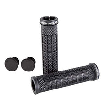 Load image into Gallery viewer, MARQUE Grapple Mountain Bike Handlebar Grips – Single Lock-On Ring MTB and BMX Bicycle Handle Bar with Non-Slip Grip (Phantom Black)