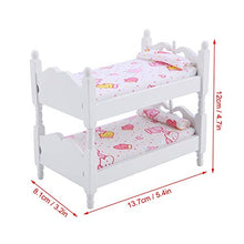 Load image into Gallery viewer, HelloCreate Doll Bunk Bed, House Mini Furniture Children Bedroom Model Bunk Bed Toys(Pink gloves)