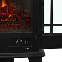 Load image into Gallery viewer, Real Flame Foster Stove Electric Fireplace, Black