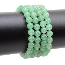 Load image into Gallery viewer, LPBeads 100PCS 8mm Natural Green Aventurine Beads Gemstone Round Loose Beads for Jewelry Making with Crystal Stretch Cord