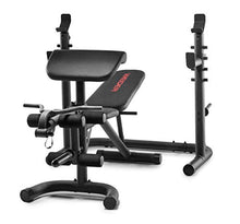 Load image into Gallery viewer, Weider XRS 20 Olympic Workout Bench with Independent Squat Rack and Preacher Pad