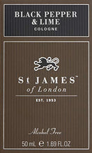 Load image into Gallery viewer, St James of London Black Pepper & Lime Cologne, 1.69 oz