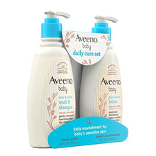Load image into Gallery viewer, Aveeno Baby Daily Care Gift Set with Natural Oat Extract & Oatmeal, Contains Daily Moisturizing Body Lotion & Gentle 2-in-1 Baby Bath Wash & Shampoo, Hypoallergenic & Paraben-Free, 2 Items