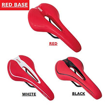 Load image into Gallery viewer, GORIX Bike Saddle Seat Comfortable Cushion with Rail Mountain Road Bicycle for Men and Women (GX-C19) (White×Celeste)