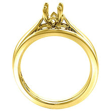 Load image into Gallery viewer, 14k Yellow Gold Diamond Genuine Malachite Solitaire Engagement Ring Set 2 Piece Round 5mm, size 8.5