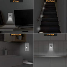 Load image into Gallery viewer, SOZULAMP Electrical Receptacle Outlet with Night Lights-Easy to Install,Decorator Tamper Resistant(TR) Wall Outlets,Nightlight with Touch Control,Outlet Covers Included (Glossy White,2 Pack)