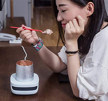 Load image into Gallery viewer, Denghl Smart Cup Quick Cooler, Portable Car Cup Cooling Cup Refrigeration Cup Beverage, for Wine Cola Drink CupCooler Instant Cooling Cup,Silver