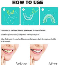 Load image into Gallery viewer, V-White Electric Toothbrush Adults - Ultrasonic U-Shaped Toothbrushes for Teeth Whitening - 360° Mouth Cleansing, Hands free Gums Protection - Wireless Charging & LED Light - Waterproof IPX7 Certified