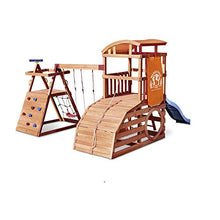 Load image into Gallery viewer, Little Tikes Real Wood Adventures Wildcat Falls Exclusive Wooden Outdoor Playset Playground with Slide, Swing Set and Climbing Wall for Kids Backyard Kids Activity, Amazon Exclusive