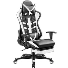 Load image into Gallery viewer, Homall Executive Desk Footrest Computer Swivel Office Headrest and Lumbar Support Ergonomic High-Back Racing Chair, Black/White