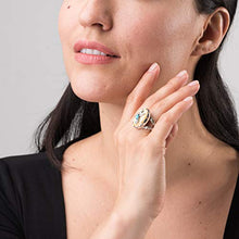 Load image into Gallery viewer, American West Sterling Silver Mother of Pearl and Turquoise Gemstone Hummingbird Ring Size 5