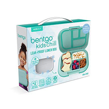 Load image into Gallery viewer, Bentgo® Kids Chill Lunch Box - Bento-Style Lunch Solution with 4 Compartments and Removable Ice Pack for Meals and Snacks On-the-Go - Leak-Proof, Dishwasher Safe, BPA-Free (Aqua)