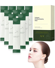 Load image into Gallery viewer, 20 PCS Korean Collagen Firming Mask, Collagen Moisturizing Hydrating Face Mask, Anti-Aging Firming Face Mask Skin Care, Portable Wash-Free Sleeping Facial Mask Skin Care Products for Women and Men