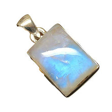 Load image into Gallery viewer, Natural Rainbow Moonstone 925 Solid Sterling Silver Men's Pendant 25mm