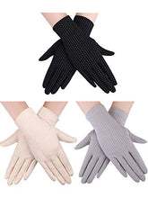 Load image into Gallery viewer, Boao 3 Pairs Women Sun Protective Gloves UV Protection Summer Sunblock Gloves Touchscreen Gloves for Driving Riding