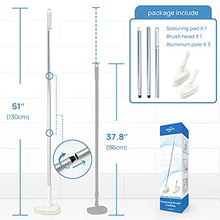 Load image into Gallery viewer, Qaestfy Shower Scrubber & Cleaning Brush Combo Tub and Tile Scrubber Cleaner Scrub Brushes with 51'' Long Handle Tool for Bathroom Bathtub Wall Mop Scrubbing Model QAE002