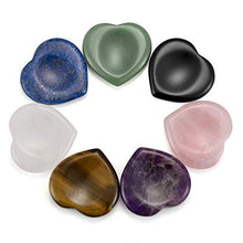 Load image into Gallery viewer, Sunligoo Healing Crystal Green Aventurine Love Heart Thumb Worry Stone Pocket Palm Gemstones for Anxiety Therapy Geometry Chakra Reiki Balancing