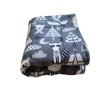 Load image into Gallery viewer, Courtney's Handmade Pet Bedding Fleece Cage Liner | Multiple Prints & Sizes | Midwest | C&C | Guinea Pig Fleece | Hedgehog Fleece | Reversible | Machine Washable (Midwest (47"x 24"), Gray Woodland)