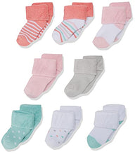 Load image into Gallery viewer, Luvable Friends baby boys Newborn and Terry Socks, Coral Dot, 6-12 Months US